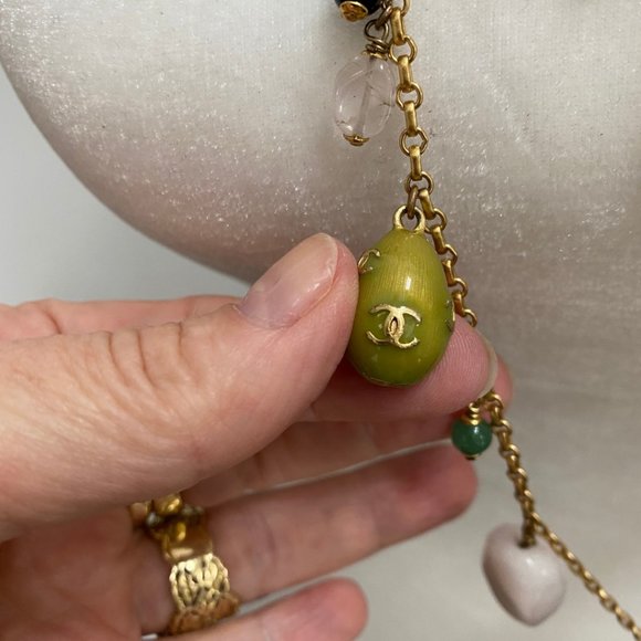 RARE CHANEL Rare Authentic 01A 2001 Multi Charms Animals Crystals Necklace - Picture 6 of 8